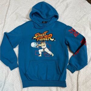Street Fighter Vintage Blue Hoodie!! Size Small. If you know you know!!